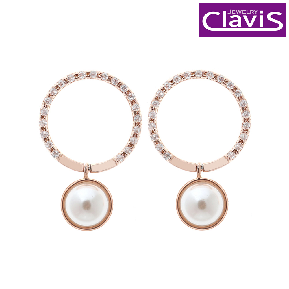 Clavis [클라비스] 14k 골드펄 스터드 귀걸이 CL14kp EGP056