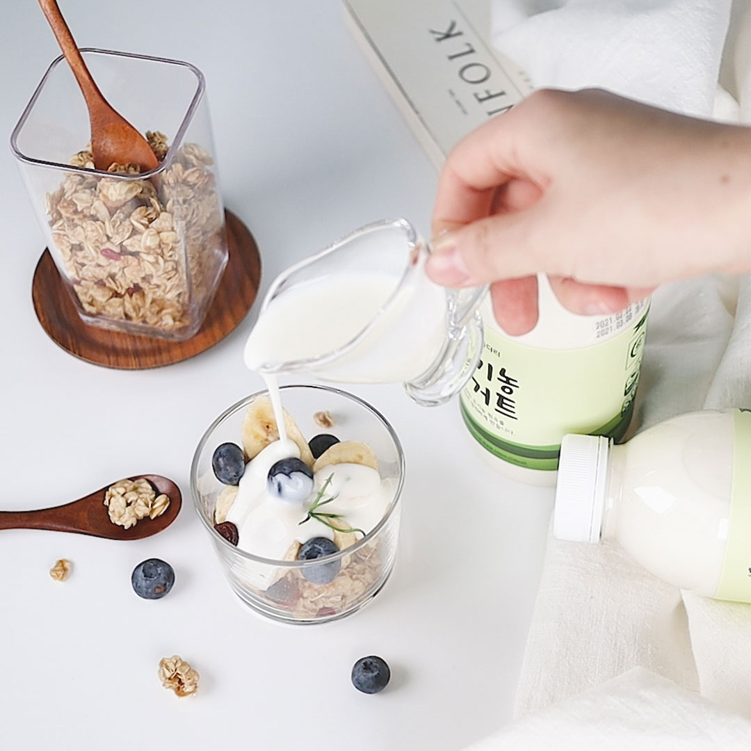 유기농 요거트 수제 플레인 500ml*3개 쾌변 마시는 요플레