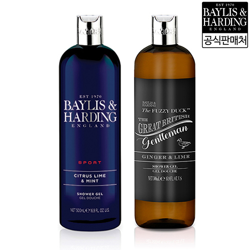 [베일리스앤하딩] 맨즈 샤워젤 시트러스민트+진저라임 500ml 2종 세트