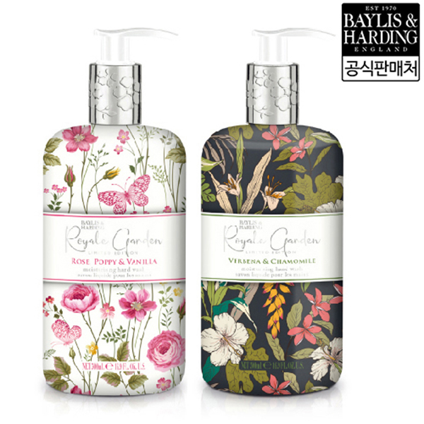 [베일리스앤하딩] 로얄가든 로즈 바닐라& 버베나 캐모마일 핸드워시 500ml 2종세트