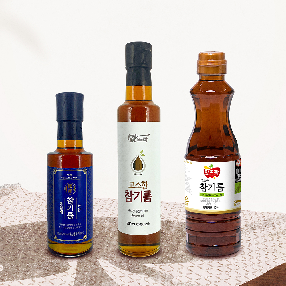 맛뜨락 100% 국산 햇참깨 참기름 180ml/250ml/500ml