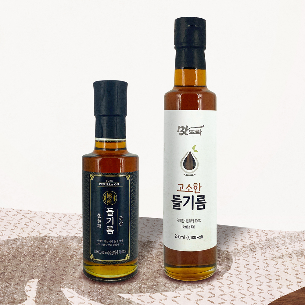 맛뜨락 국산 햇들깨 들기름 180ml/250ml  대표이미지 섬네일