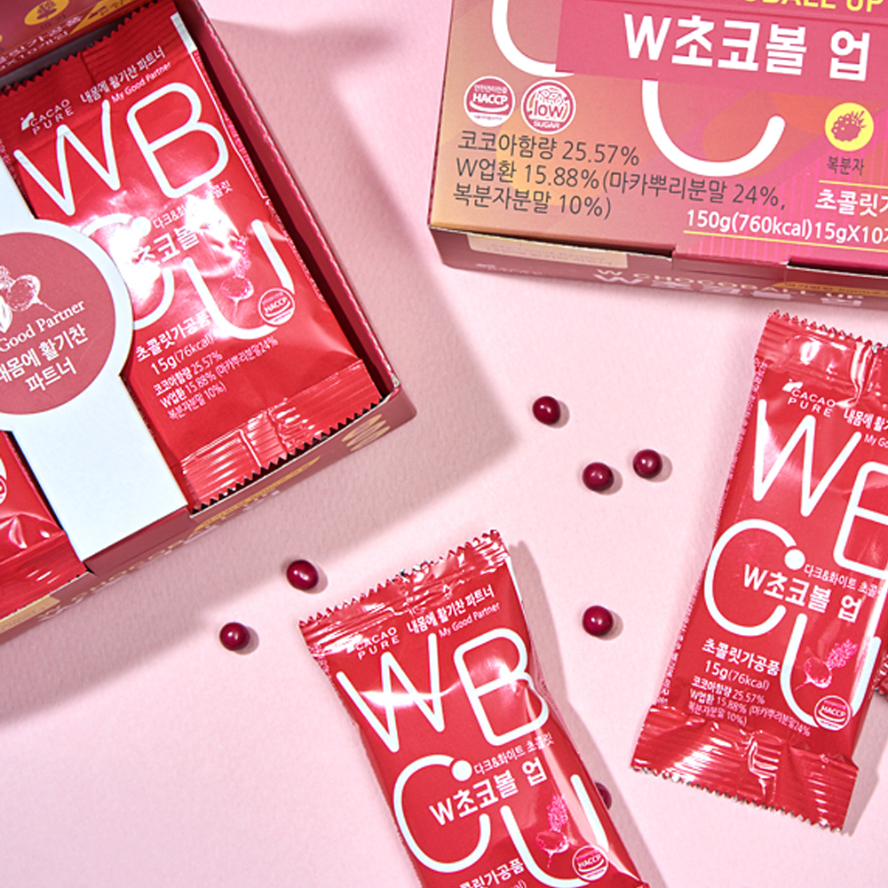[W초코볼] 내몸에 새로운 활력을! 초콜릿볼 업 15g x 10포