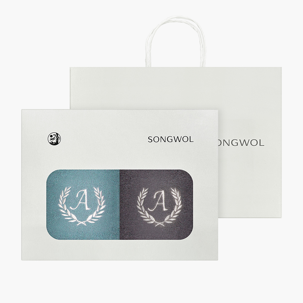 송월 항균 에이스 150g 2매 선물세트(쇼핑백) 1세트 