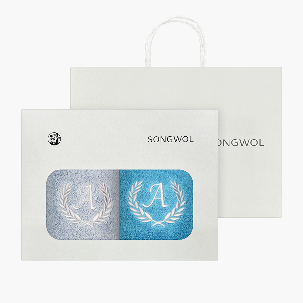 송월 항균 에이스 170g 2매 선물세트(쇼핑백)1세트 