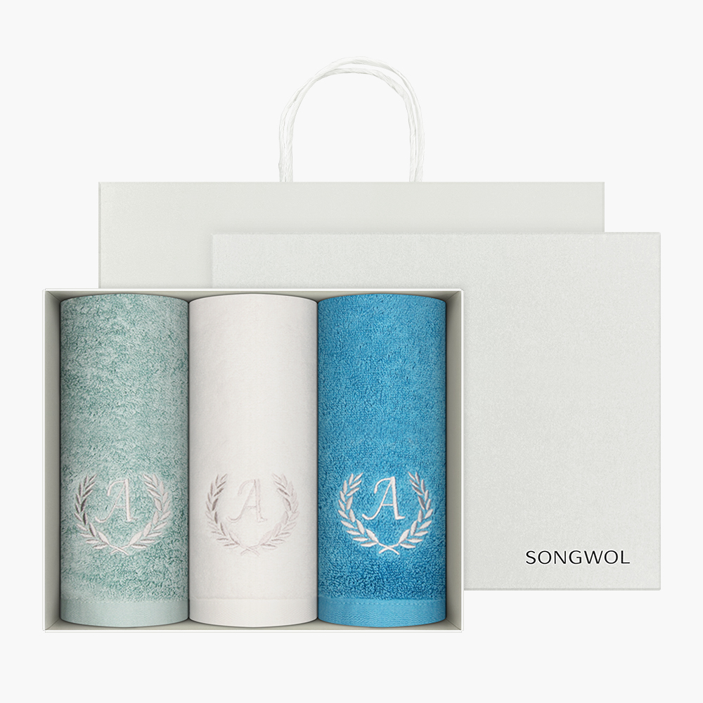 송월 항균 에이스 170g 3매 선물세트(쇼핑백)1세트 