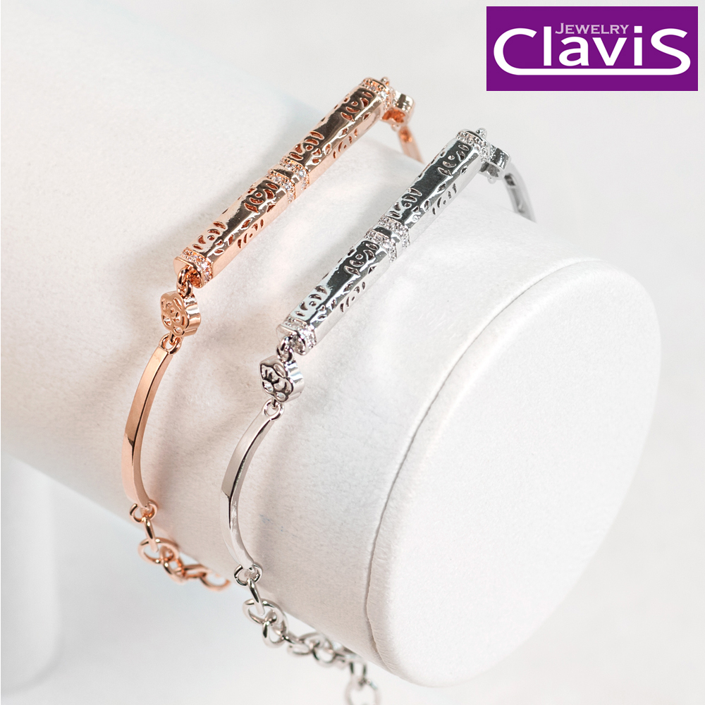 Clavis [클라비스] 컷팅 스퀘어 링크 팔찌 CL14kp-BB029