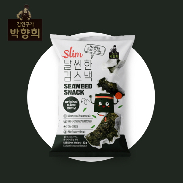 FDA공장인증 생활의 달인 날씬한 김스낵/오리지널/매운맛/와시비맛/치즈맛30g*4EA