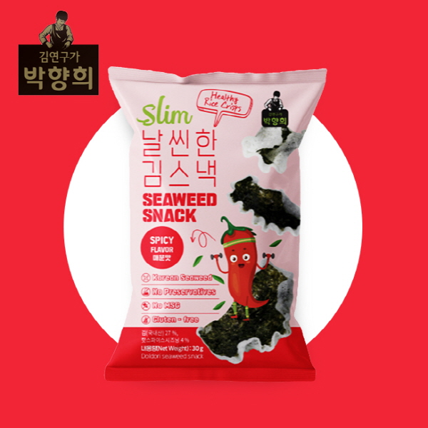 FDA공장인증 생활의 달인 날씬한 김스낵/오리지널/매운맛/와시비맛/치즈맛30g*4EA