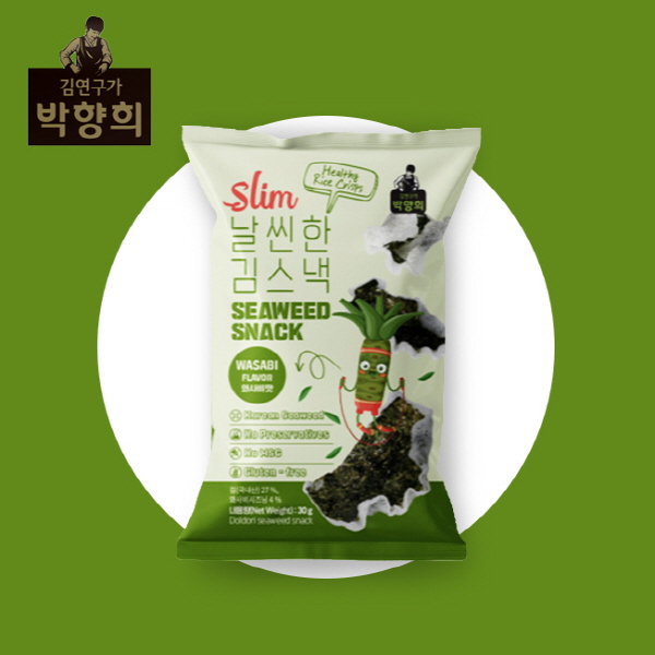 FDA공장인증 생활의 달인 날씬한 김스낵/오리지널/매운맛/와시비맛/치즈맛30g*4EA