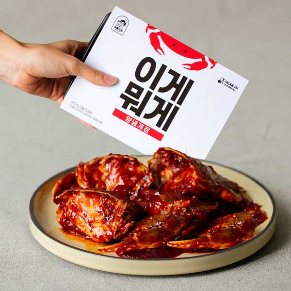 [간편한 ONE팩 게장] 아빠식당 이게뭐게 양념게장 1팩2마리(소포장)