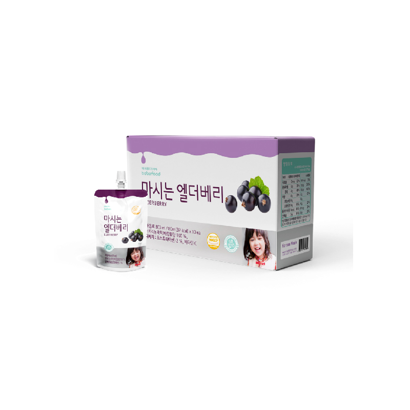 베베푸드 마시는 엘더베리 80ml 10봉