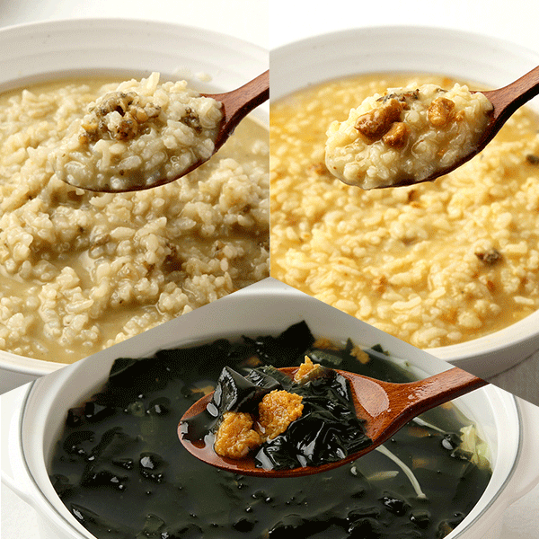 부향순 제주 전복죽+성게죽+성게미역국 3종 (각 1-2인분, 냉동)