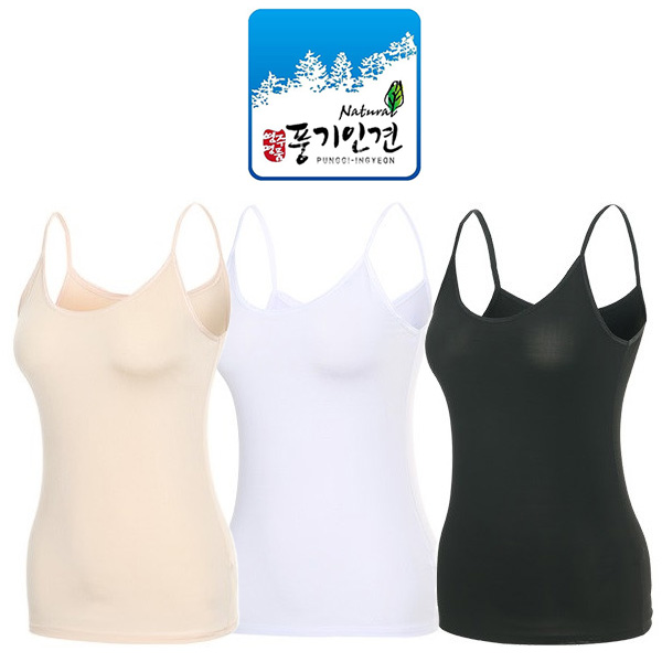 [덧신증정]풍기인견 끈나시 런닝 (블랙/스킨/화이트)