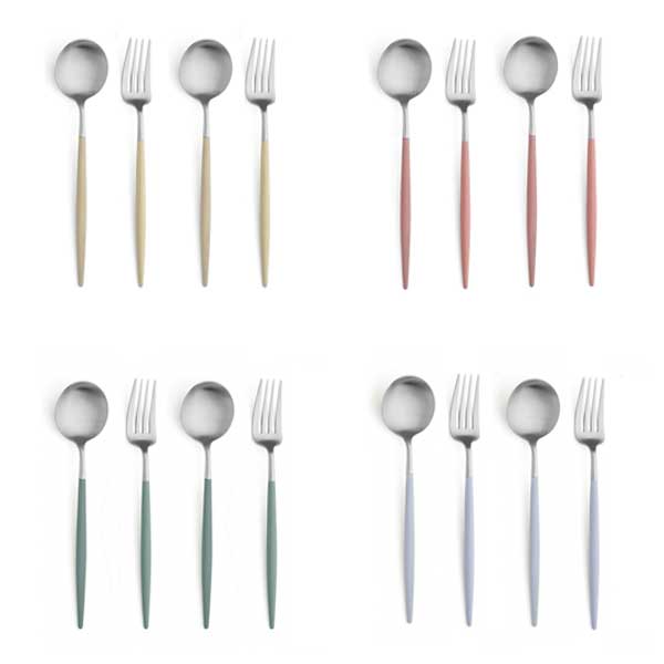 큐티폴 고아 디저트 커트러리2종 2인조_4colors