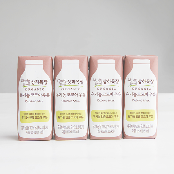 상하목장 유기농 코코아우유 (125ml×4) 대표이미지 섬네일