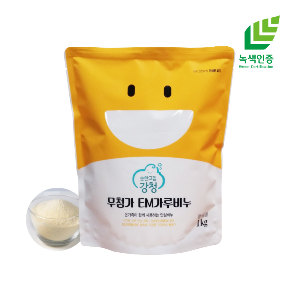 강청 무첨가 EM세탁 가루비누1kg