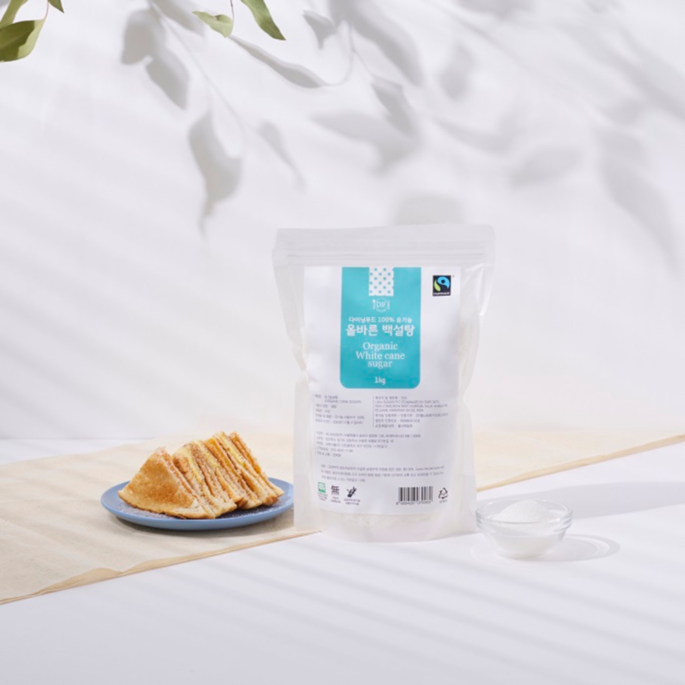 사탕수수 100% 유기농 설탕 1kg (백설탕/황설탕)