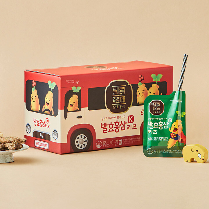 [에치와이]발휘 발효홍삼 키즈 국내산 6년근 어린이(20mlx 60포)