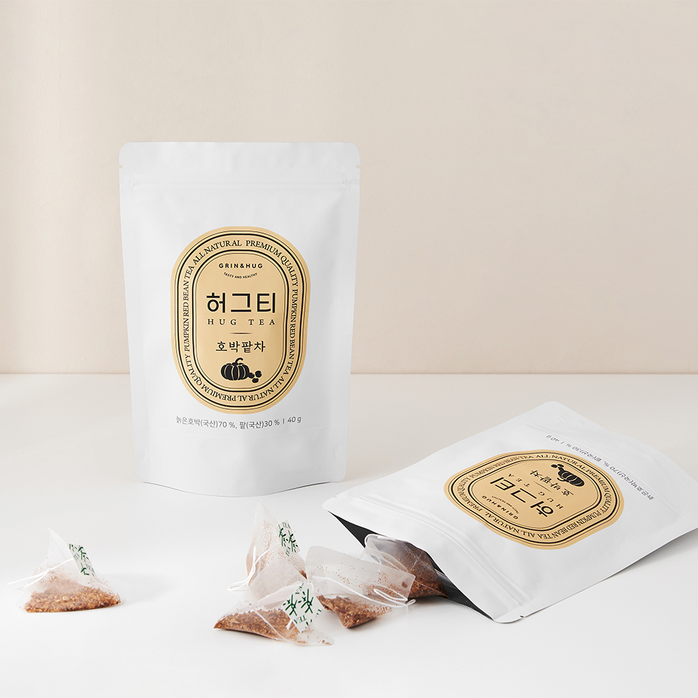 그린앤허그 허그티 호박팥차(20개입) 옥수수전분 티백 늙은호박팥차