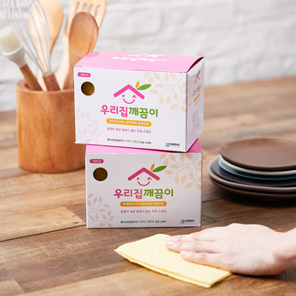 우리집깨끔이 일회용 수세미 (20매)