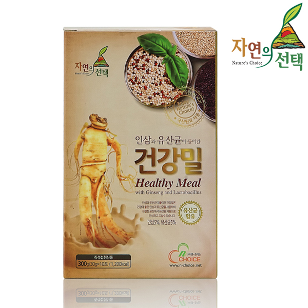 [자연의선택] 인삼과 유산균이 들어간 건강밀 300g (스틱형 30gx10포) x 3세트