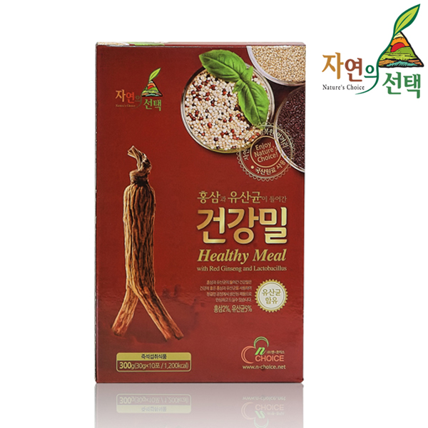 [자연의선택] 홍삼과 유산균이 들어간 건강밀 300g (스틱형 30gx10포) x 3세트