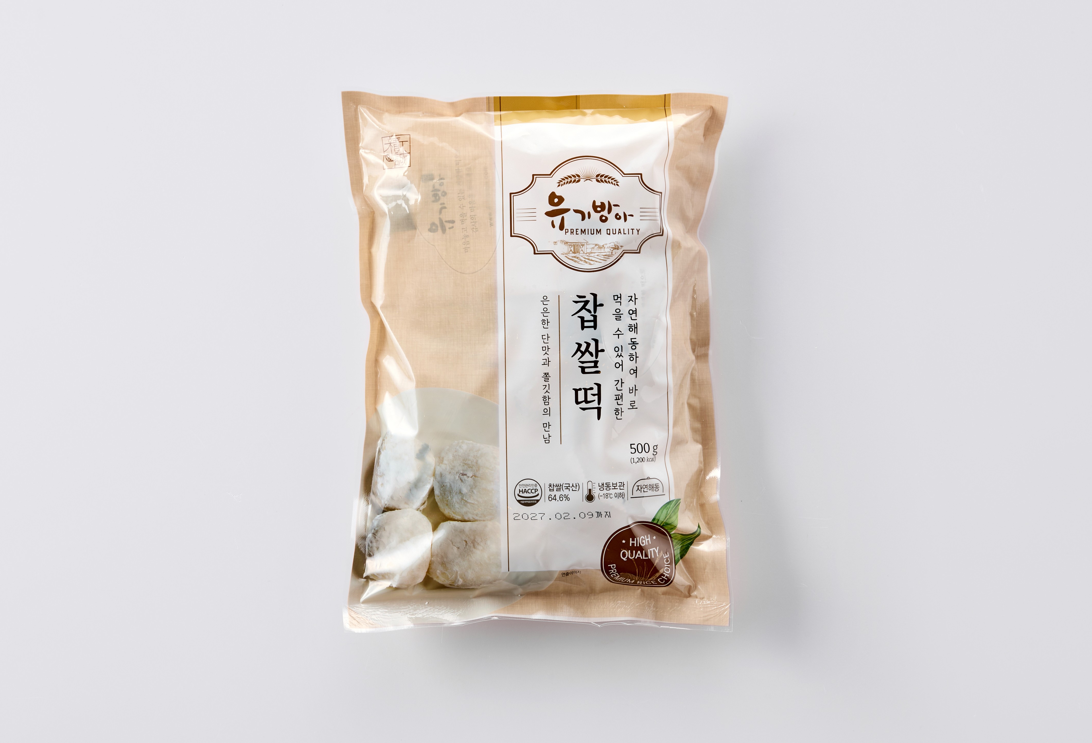 [리뉴얼]국내산 찹쌀떡 500g (50g x 10개)