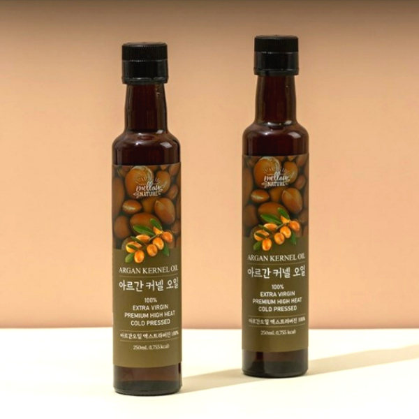 모로코산 식용 프리미엄 엑스트라버진 아르간오일 250ml