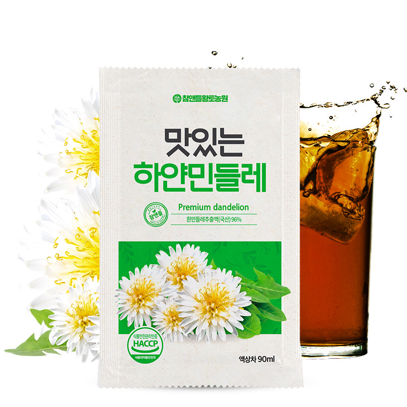 [참앤들황토농원] 맛있는 하얀민들레즙 90ml×30포