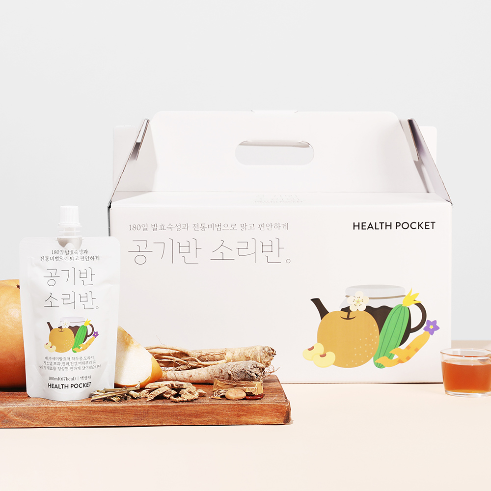 헬스포켓 공기반소리반 수세미 작두콩 배도라지즙 100ml 20포