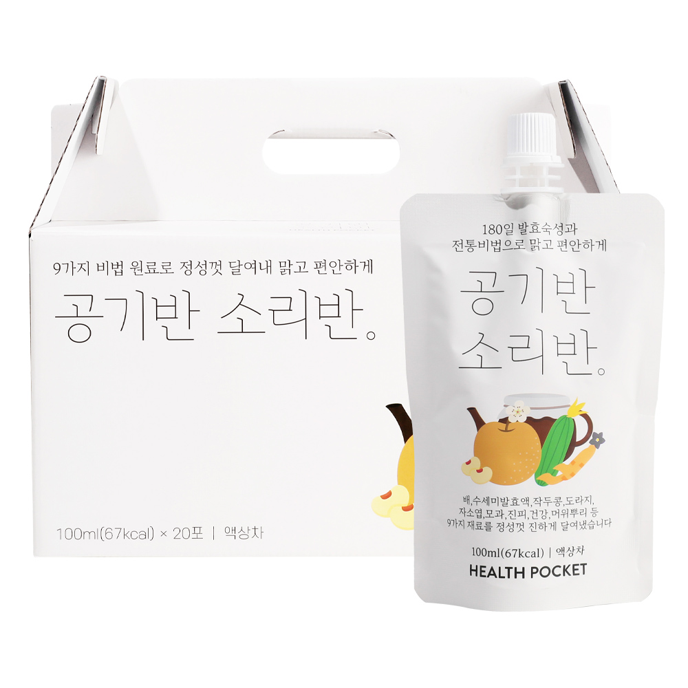 헬스포켓 공기반소리반 수세미 작두콩 배도라지즙 100ml 20포