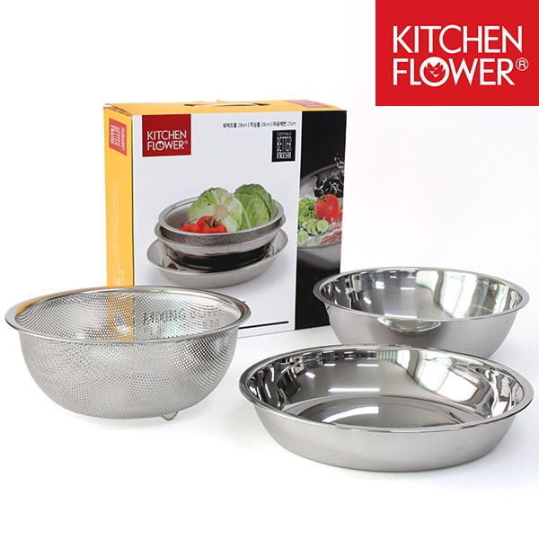 [키친플라워] 스텐 믹싱볼 3종