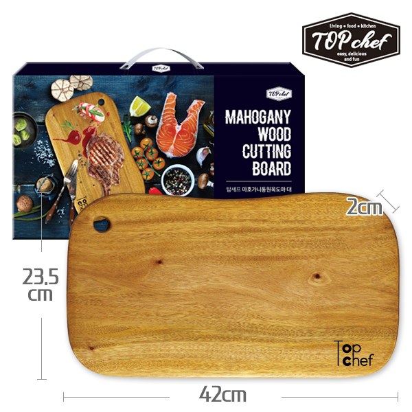 탑셰프 마호가니통원목도마 대 1P