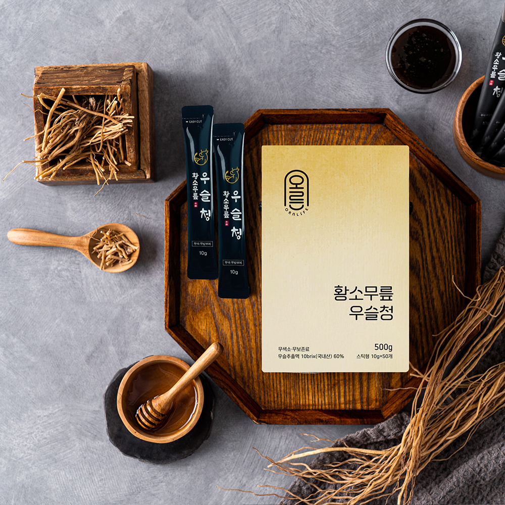 황소무릎우슬청 선물세트 / 유리병350g, 스틱형 10g*40포(2박스)