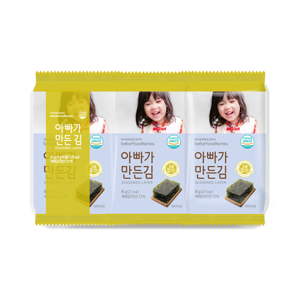 베베푸드 아빠가 만든 김 4g*6봉 아기김