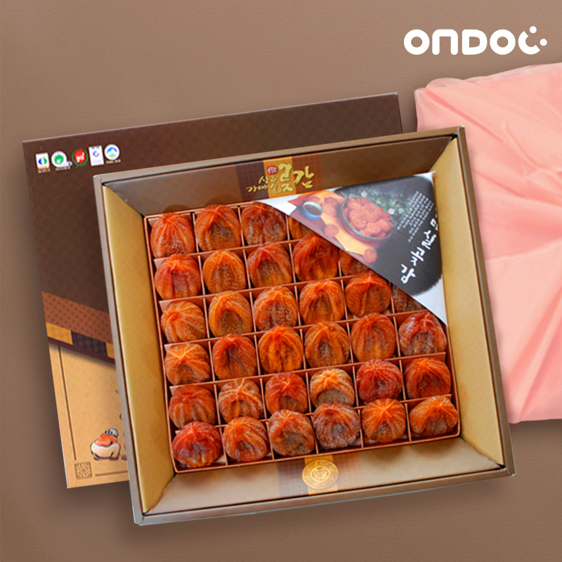 [온도씨]상주곶감 선물세트 대봉 건시 1.6kg 30-36과 (채반)