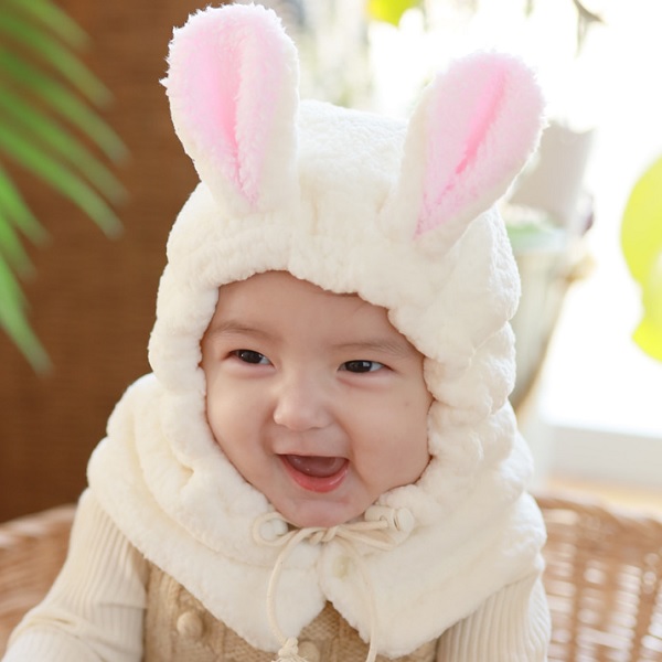 토끼 망토 모자_아이보리