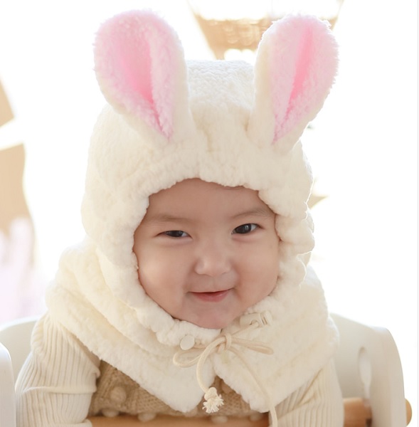 토끼 망토 모자_아이보리
