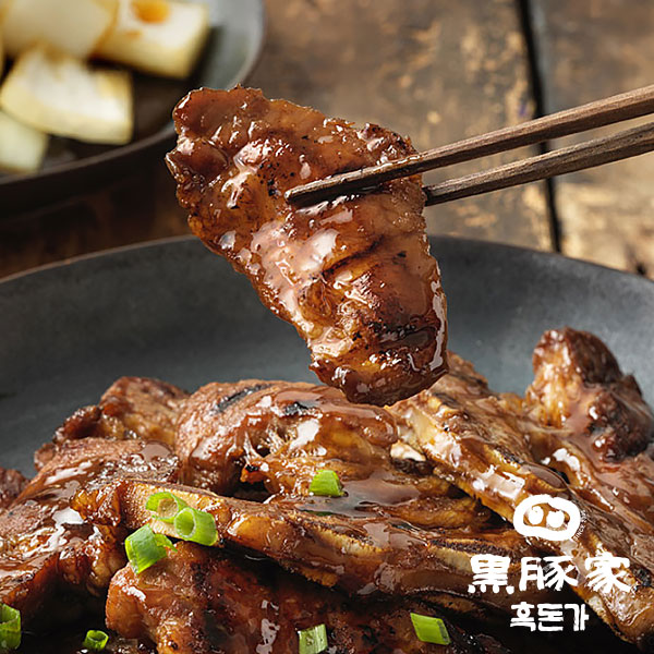 [흑돈가]양념 제주 우대갈비(냉동, 500g)