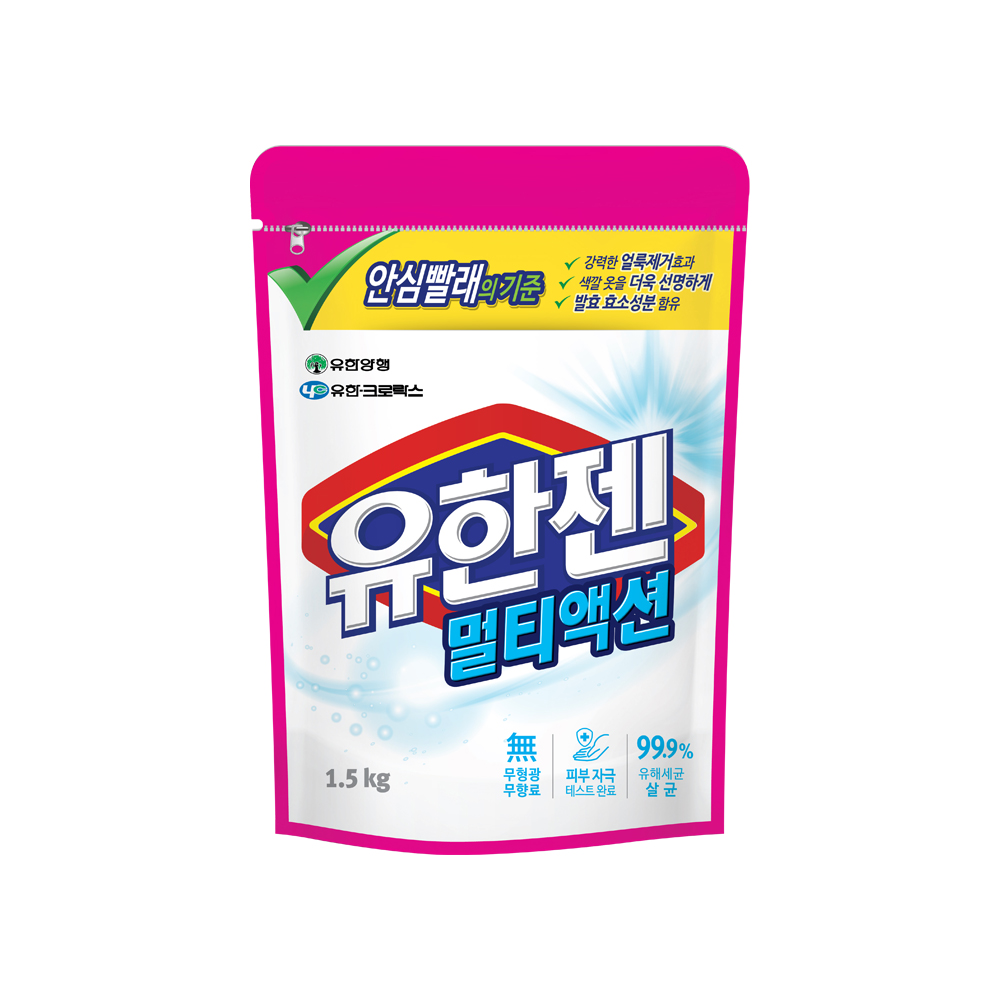 [유한양행]유한젠 멀티액션 산소계표백제(분말) 파우치형 1.5kg 대표이미지 섬네일