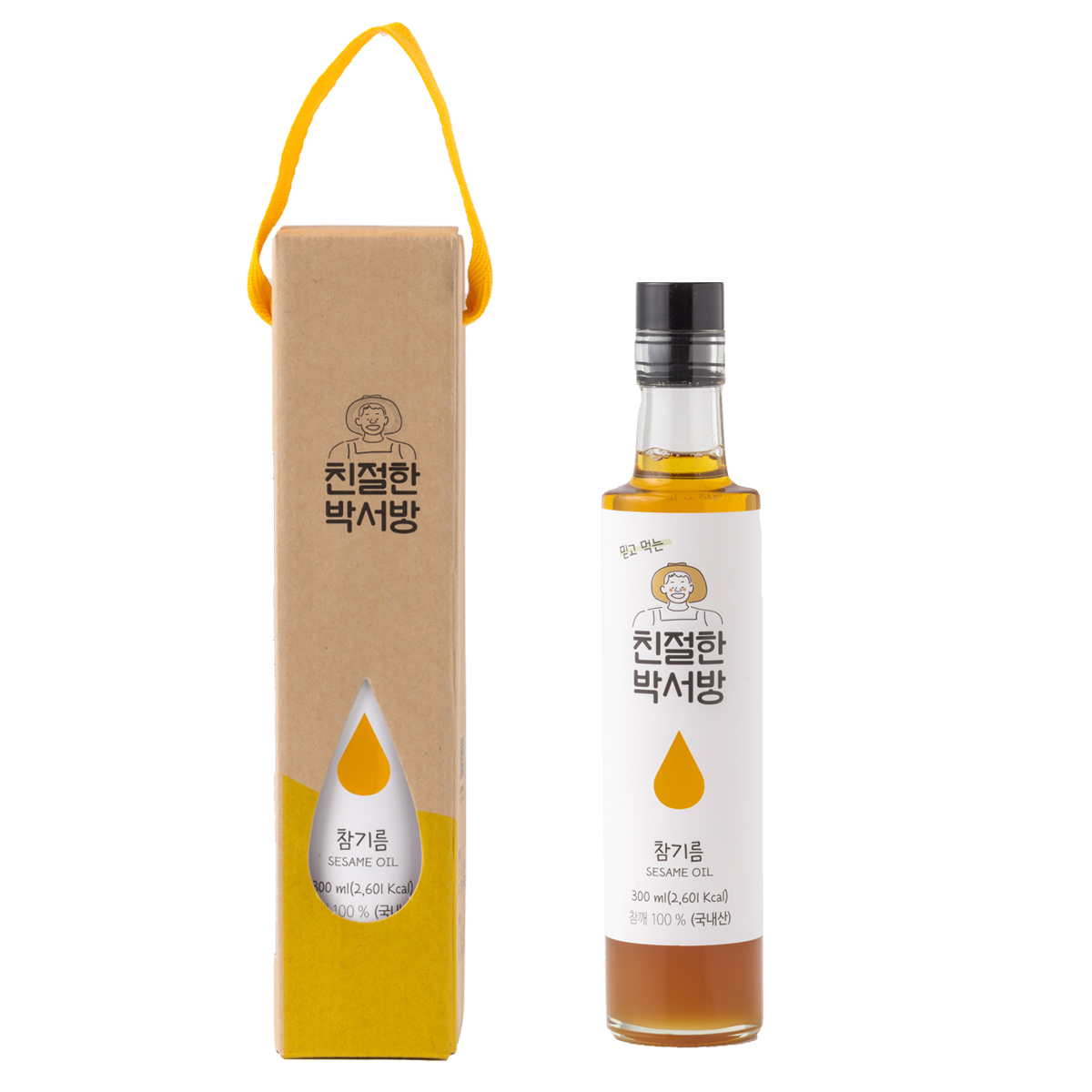 [친절한박서방] 국산 100% 참깨로 만든 참기름 300ml 대표이미지 섬네일