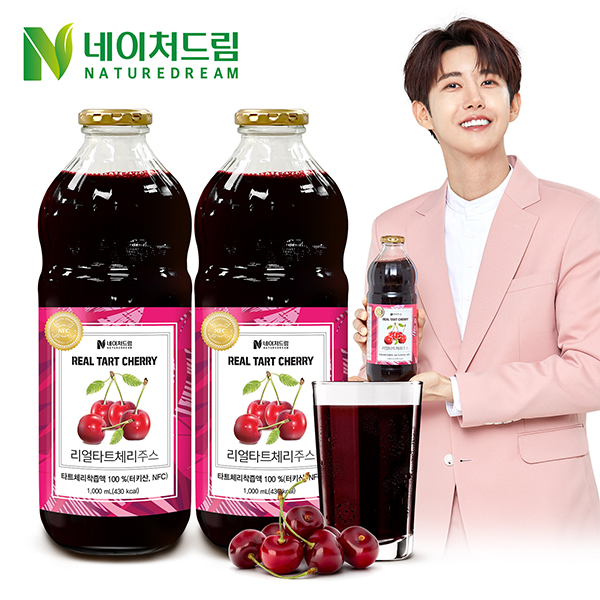 네이처드림 리얼타트체리 주스 1+1 총2병 몽모랑시 NFC착즙 100%원액 