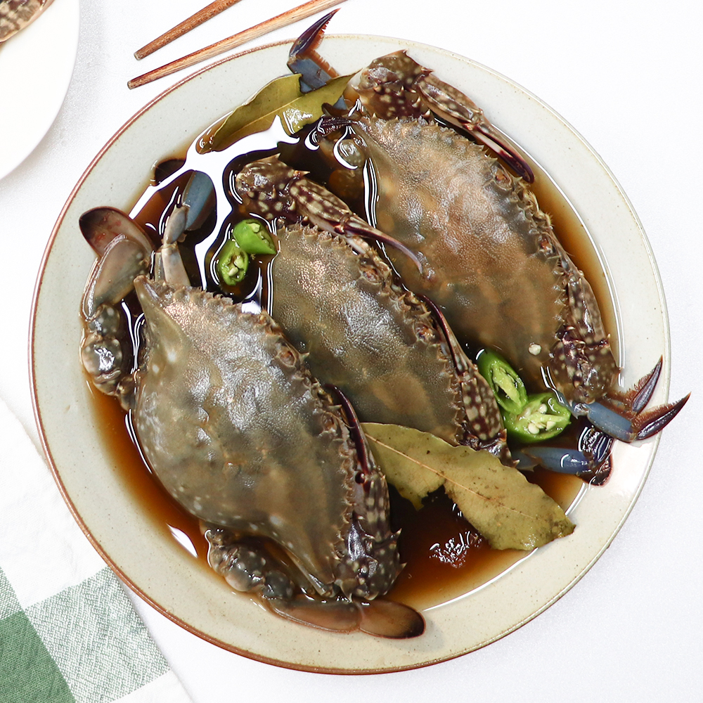 짜지 않은 저염식 수제 국산 꽃게 간장게장 1.5kg(2~3마리)