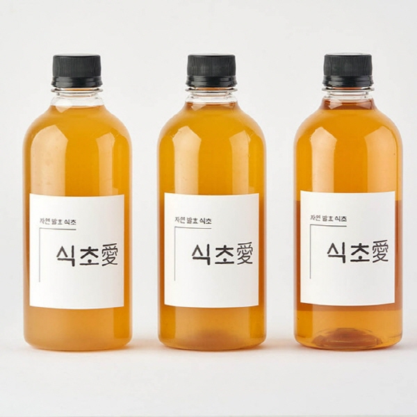 식초애 전통 자연발효 마시는 사과 파인애플 생강 식초 비니거 500ml+500ml