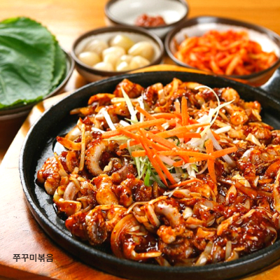 양념쭈꾸미 볶음 밀키트 세트 보통맛 300g+순한맛 300g+사리3종(우동,밀떡,치즈)