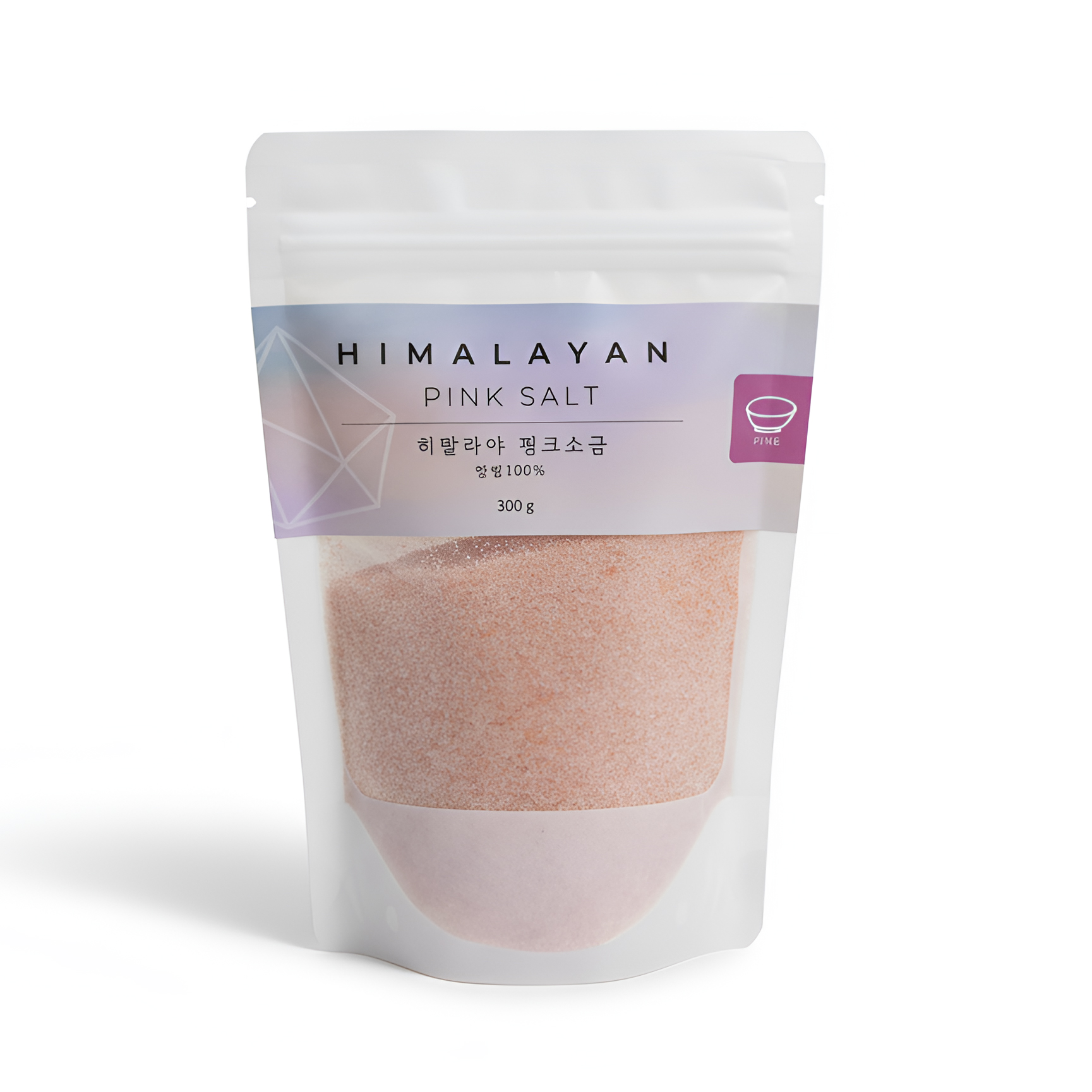 100% 암염 히말라야 핑크소금(가는입자) 지퍼백 타입 300g
