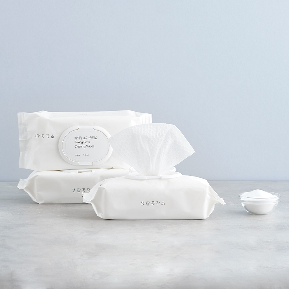 [생활공작소] 베이킹소다 물티슈 70매 x 6입/8입/10입