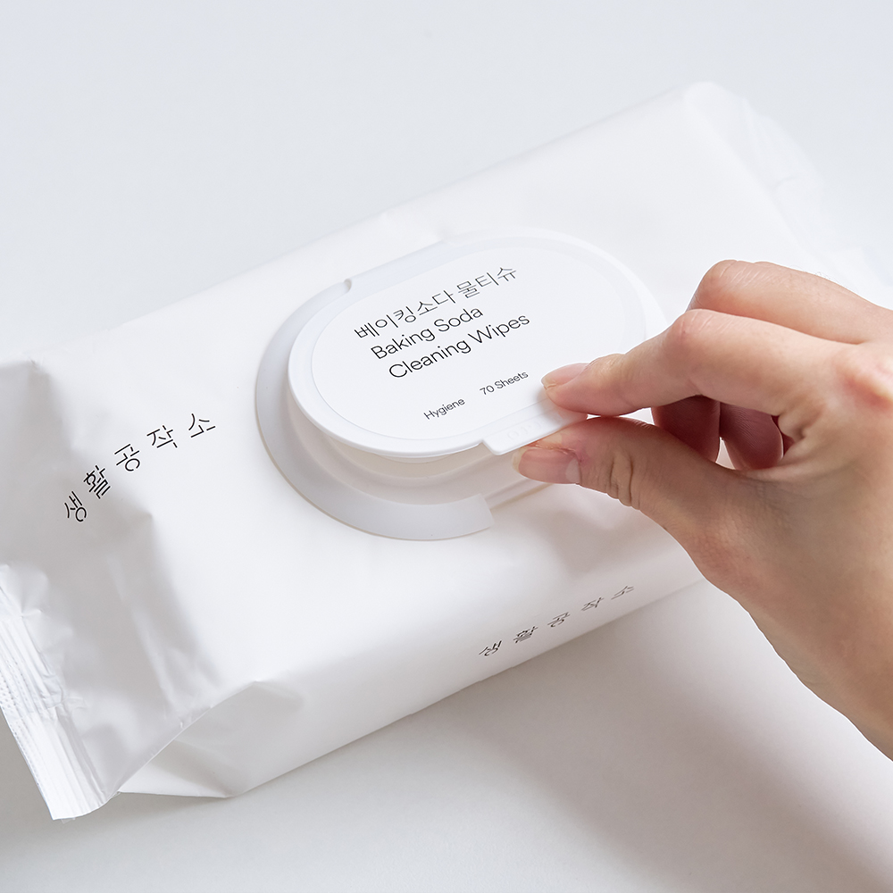 [생활공작소] 베이킹소다 물티슈 70매 x 6입/8입/10입