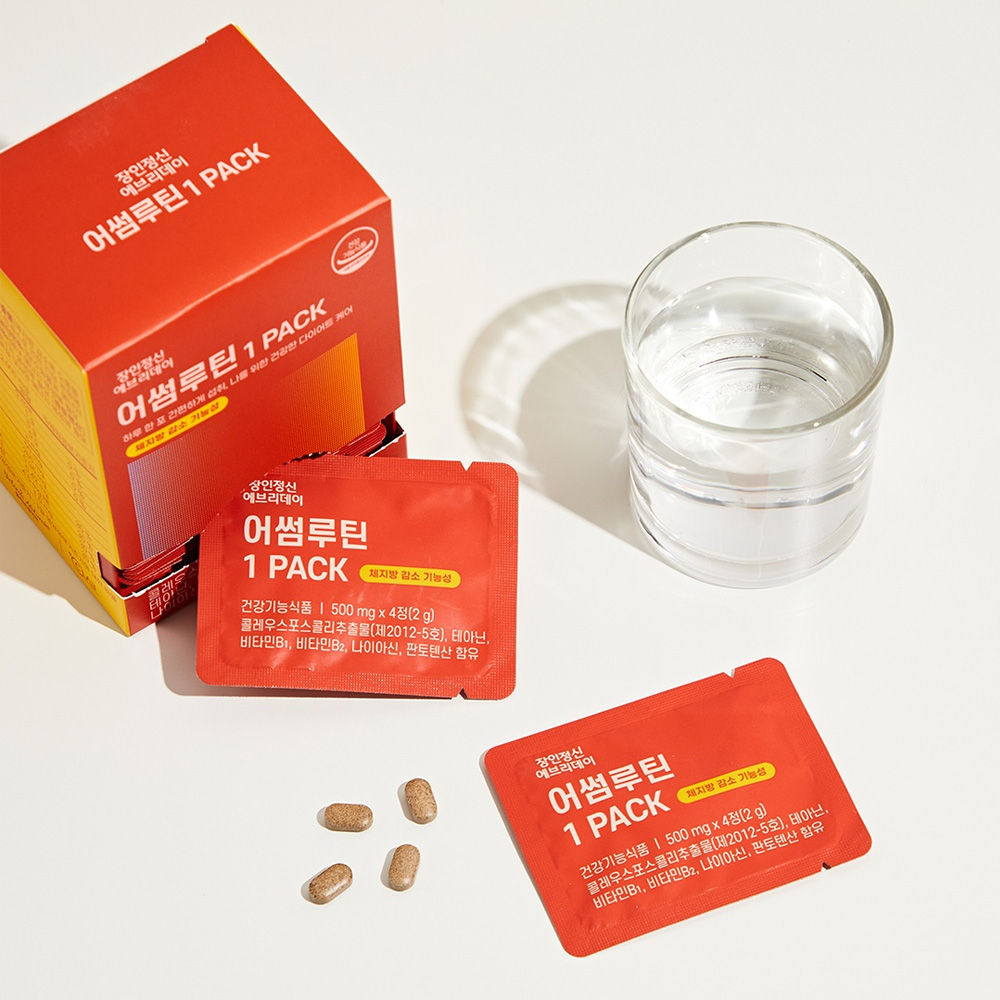 콜레우스포스콜리추출물 체지방감소 빨간다이어트 어썸루틴 1개월분 장인정신 에브리데이
